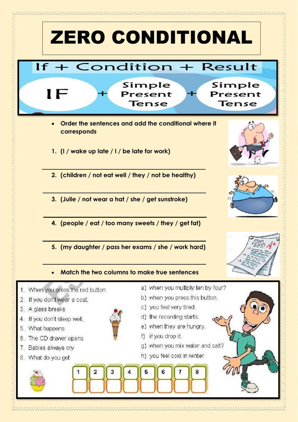 Conditional 0 типа. Zero conditional. conditional 0 1 упражнения worksheets. zero conditional 6 класс. zero and first conditional.