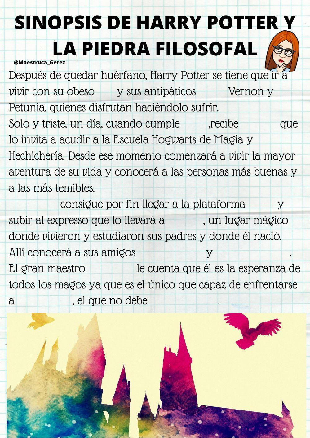 Sinopsis de harry potter y la piedra filosofal