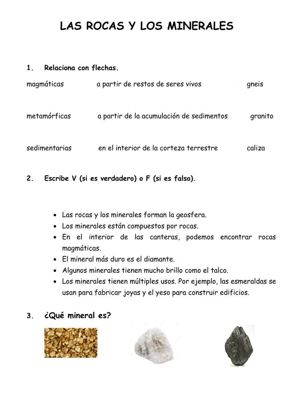 Las rocas y los minerales