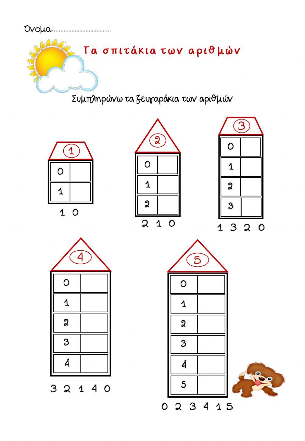 Οι αριθμοί 1-5