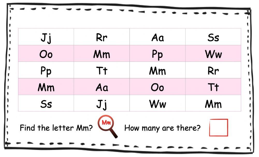 Mysterious letter mm worksheet live worksheets