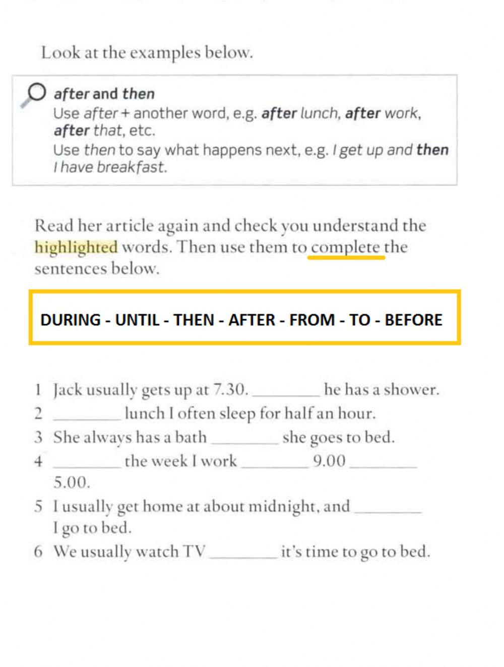 Articles - after and then