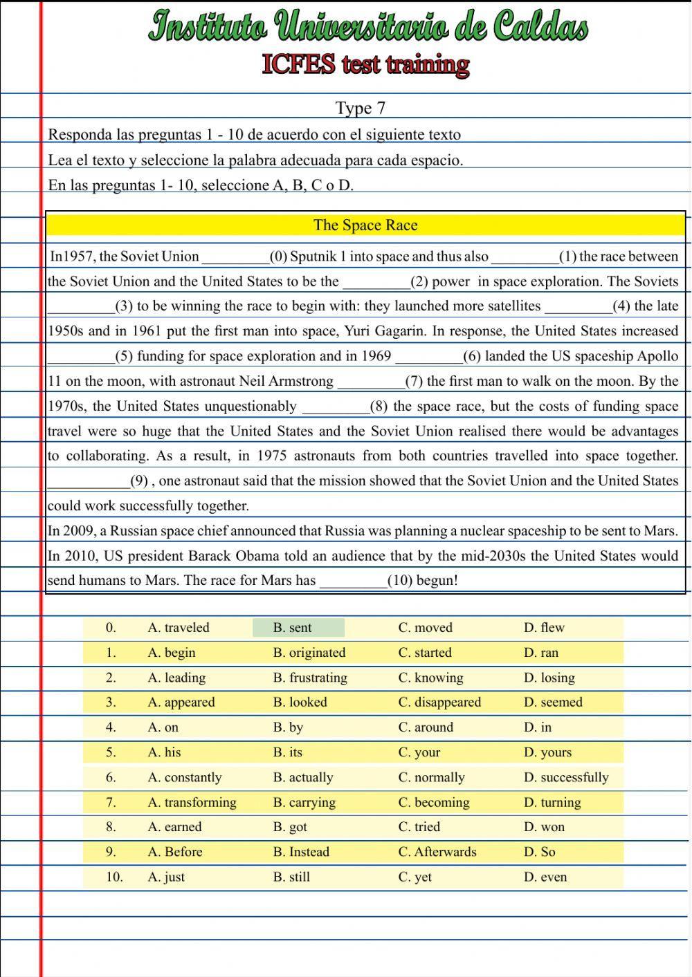 ICFES test training 7