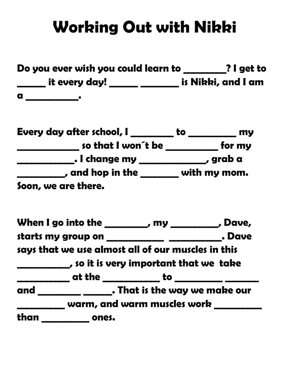 Working Our with Nikki Part 1