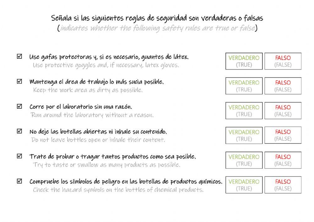 Lab Equipment, safety rules and pictograms-2