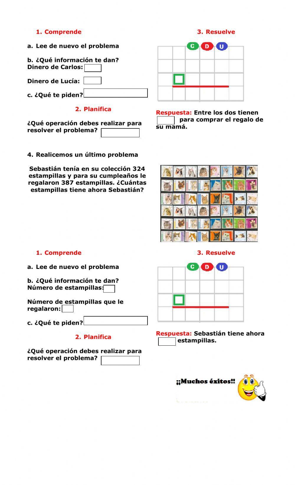 Problemas con números de tres cifras