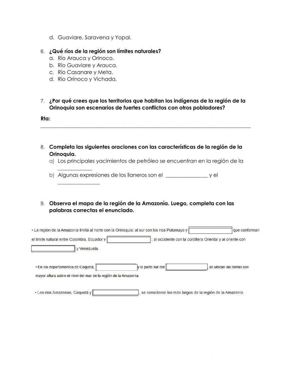 Regiones de colombia