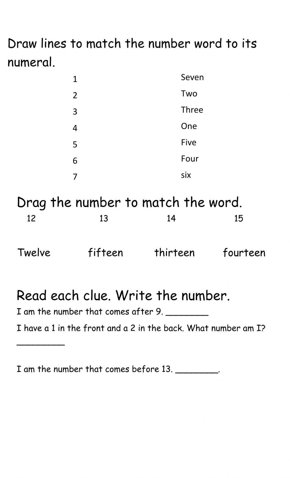 Read and Write Numbers