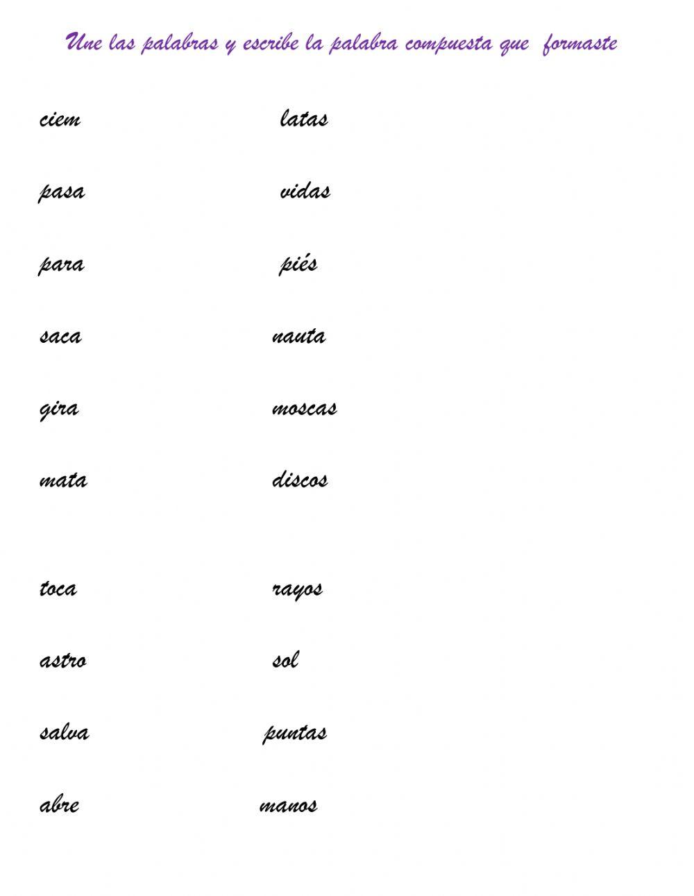 Palabras Compuestas