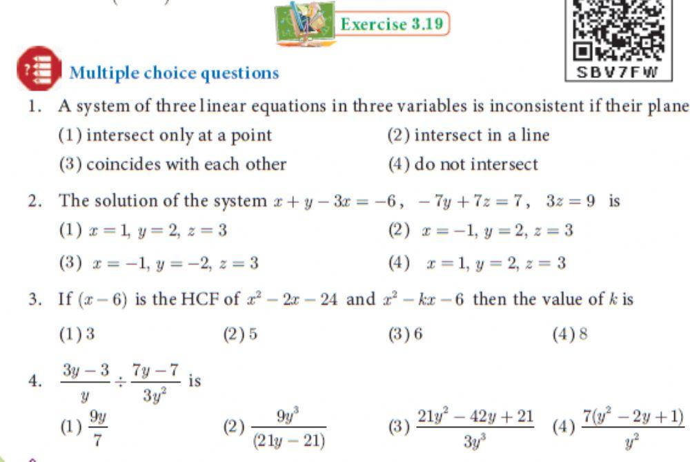 10 th (Book back one mark )