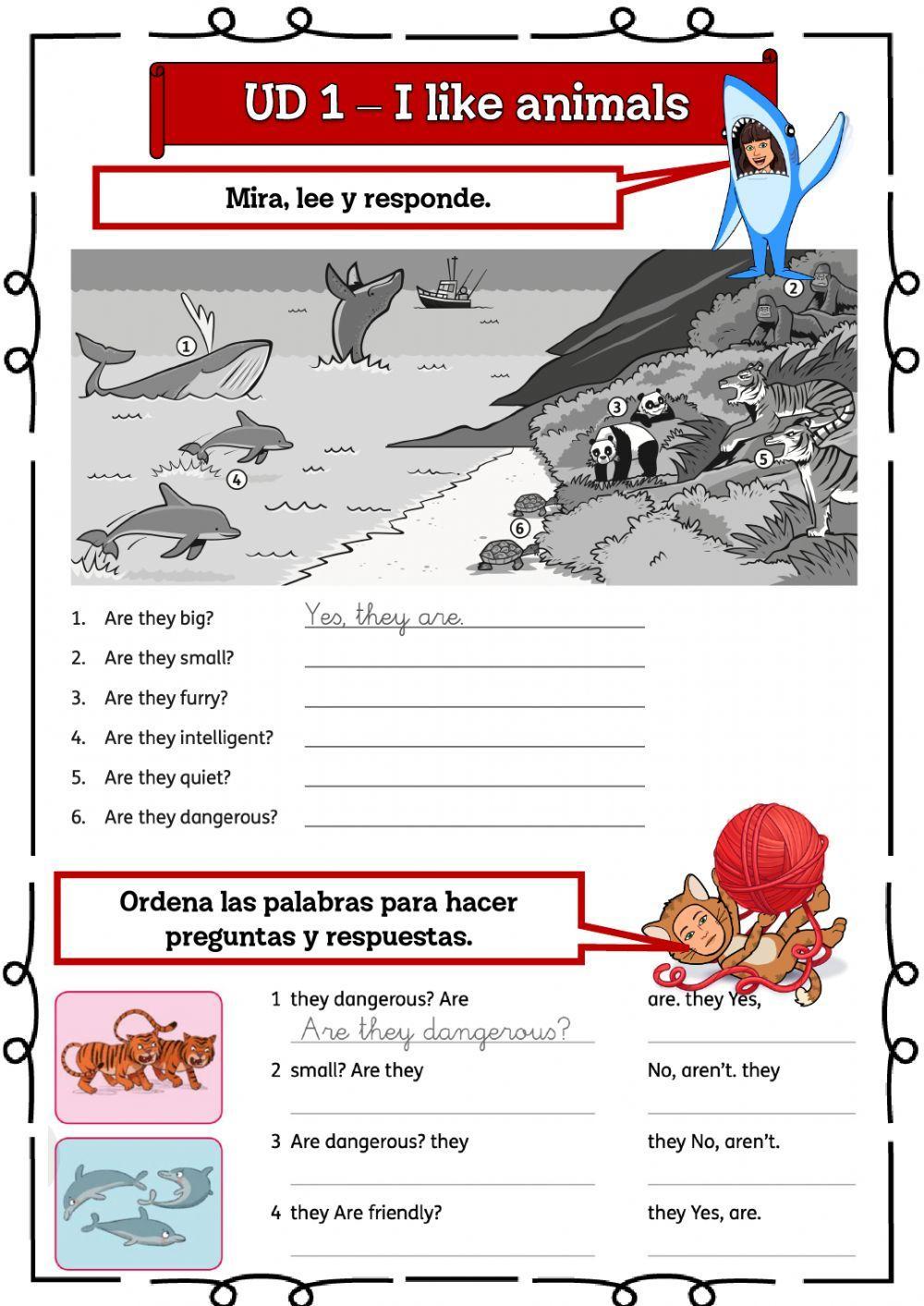 3º UD 1 I like animals Ficha 3 3º UD 1 I like animals Ficha 3