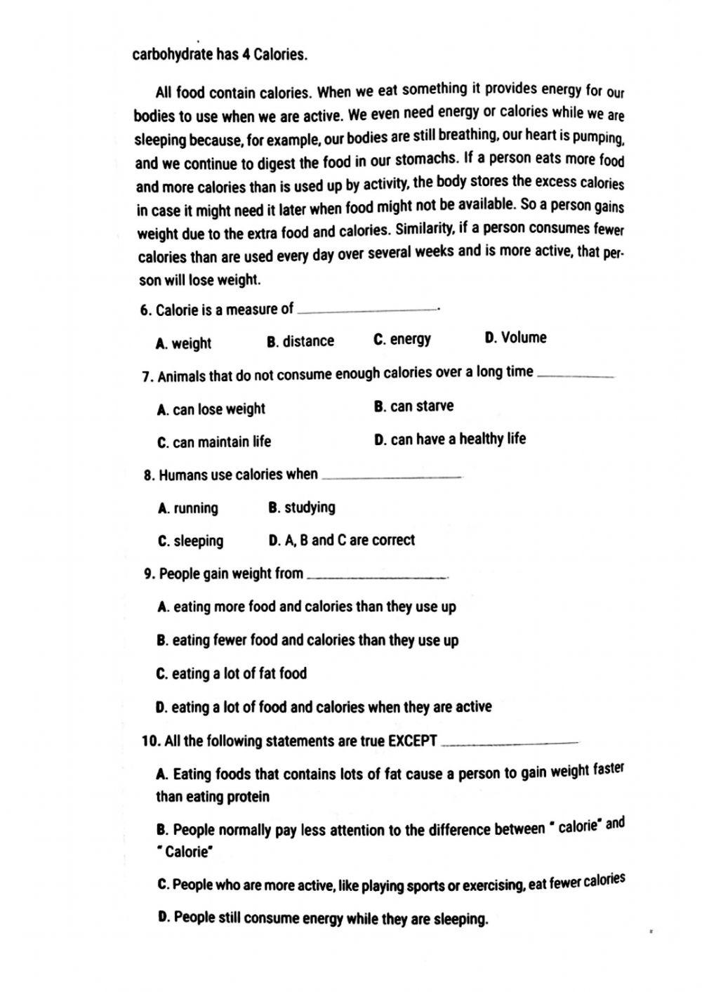 English 10 - 45' Test 1