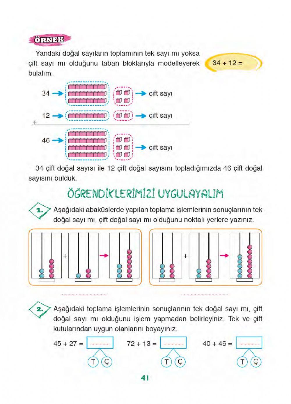Matematik Çift sayılar