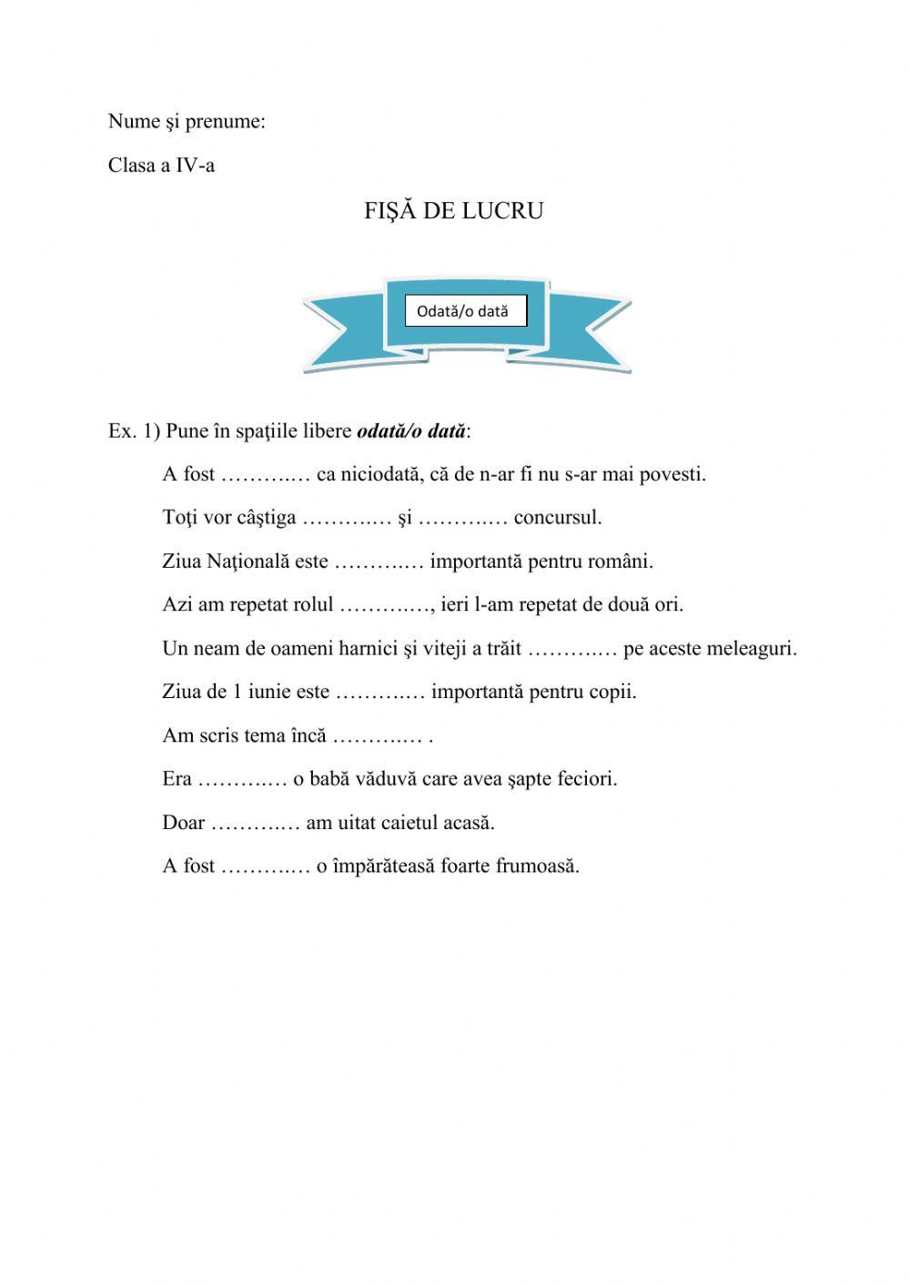 Ortograma odată-o dată