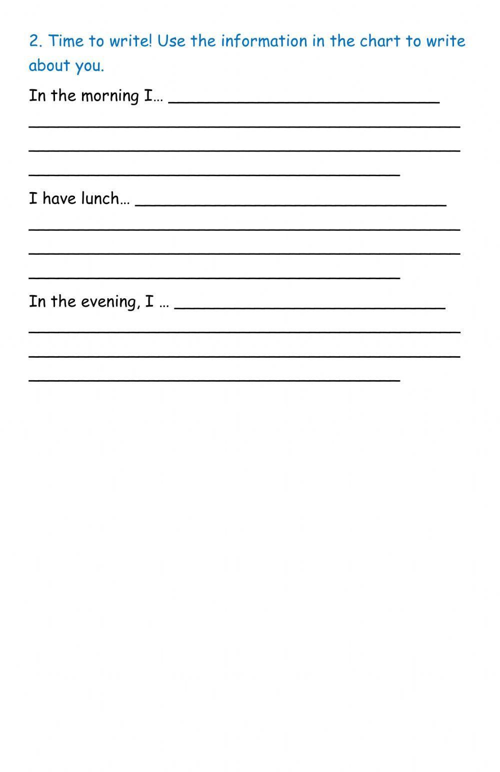 Writing Worksheet 4