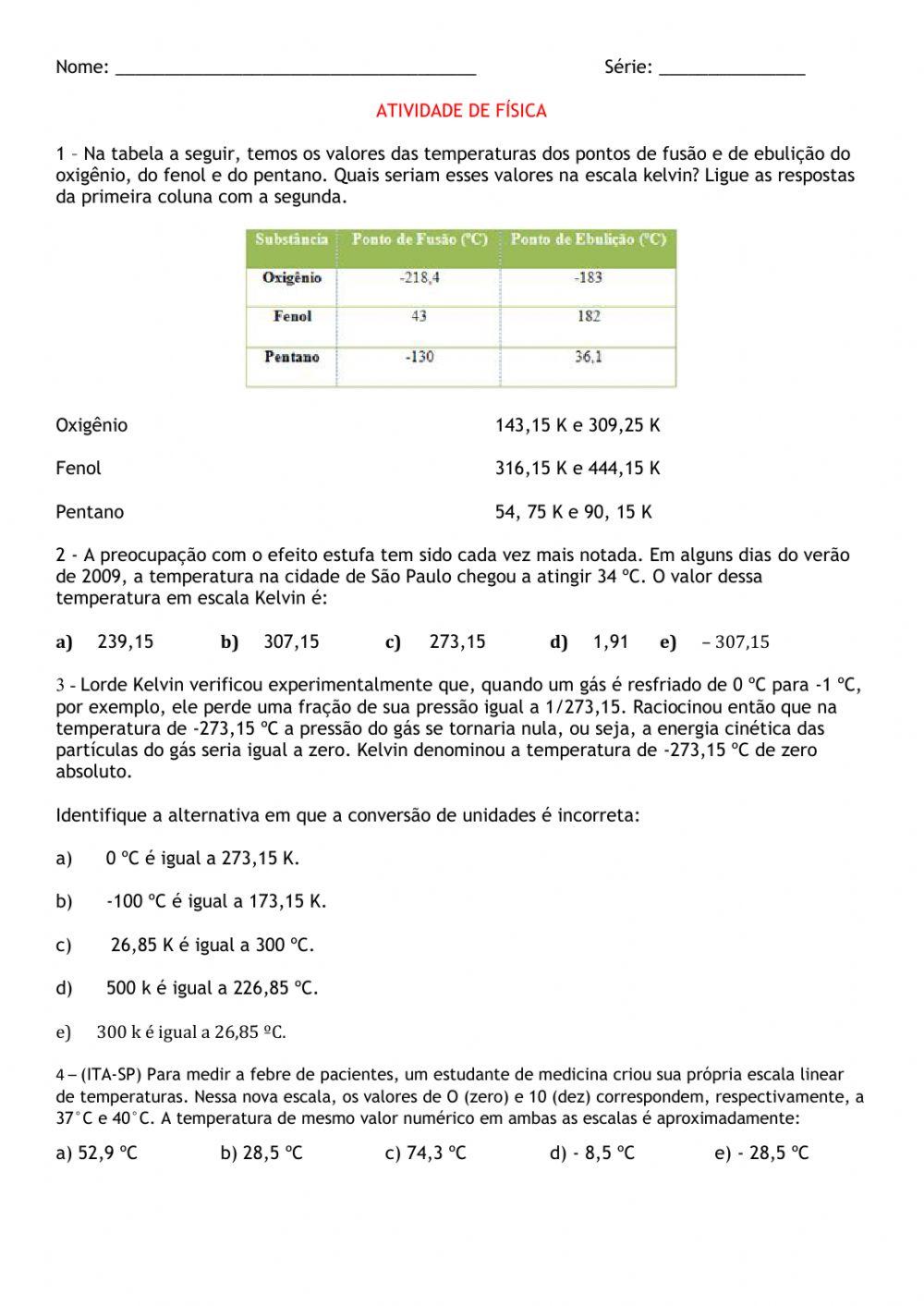 Escalas Termométrica