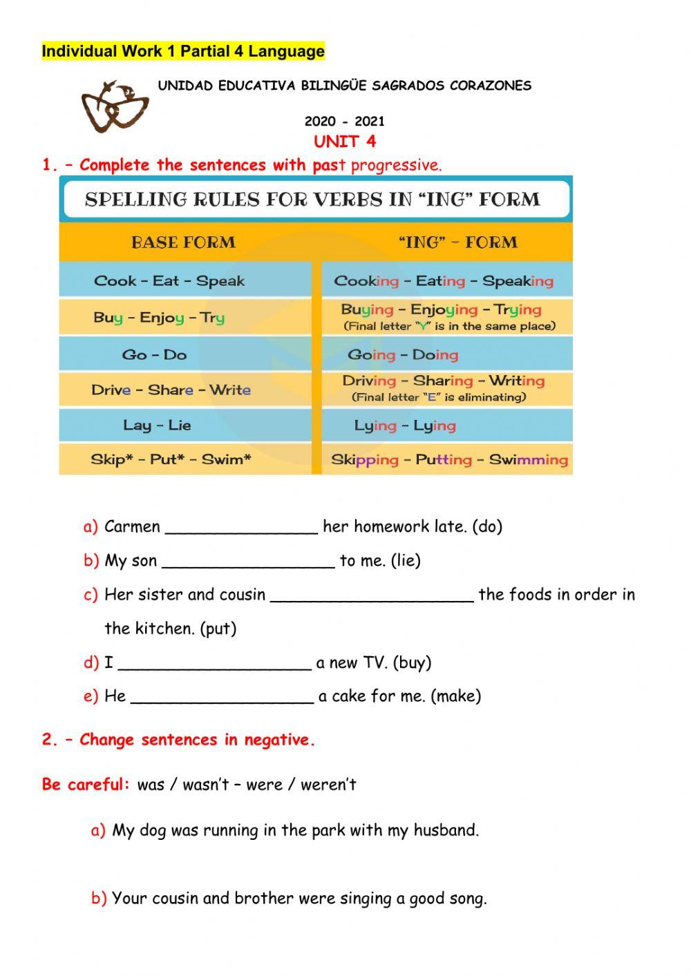 Individual Work 1 Partial 4 Language 5th