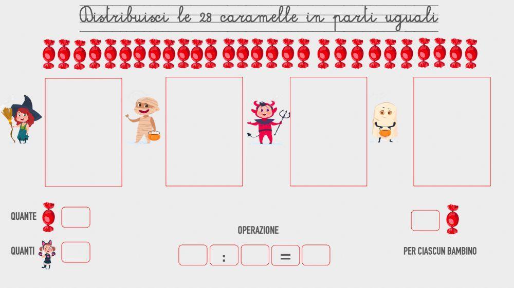Distribuisci in parti uguali