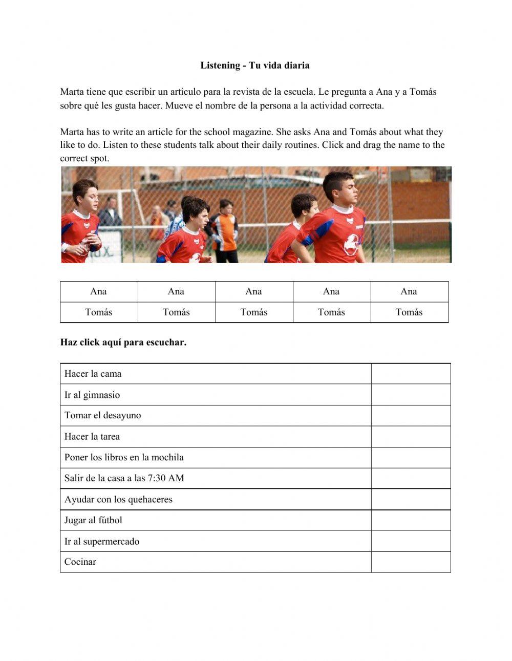 A escuchar - tu vida diaria