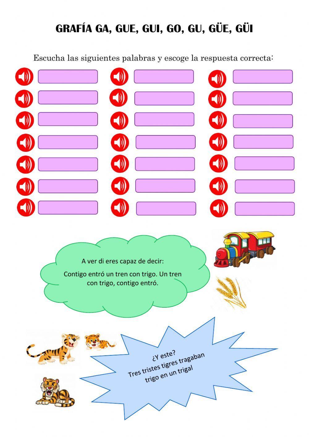 Grafia:ga,gue,gui,go,gu,güe,güi