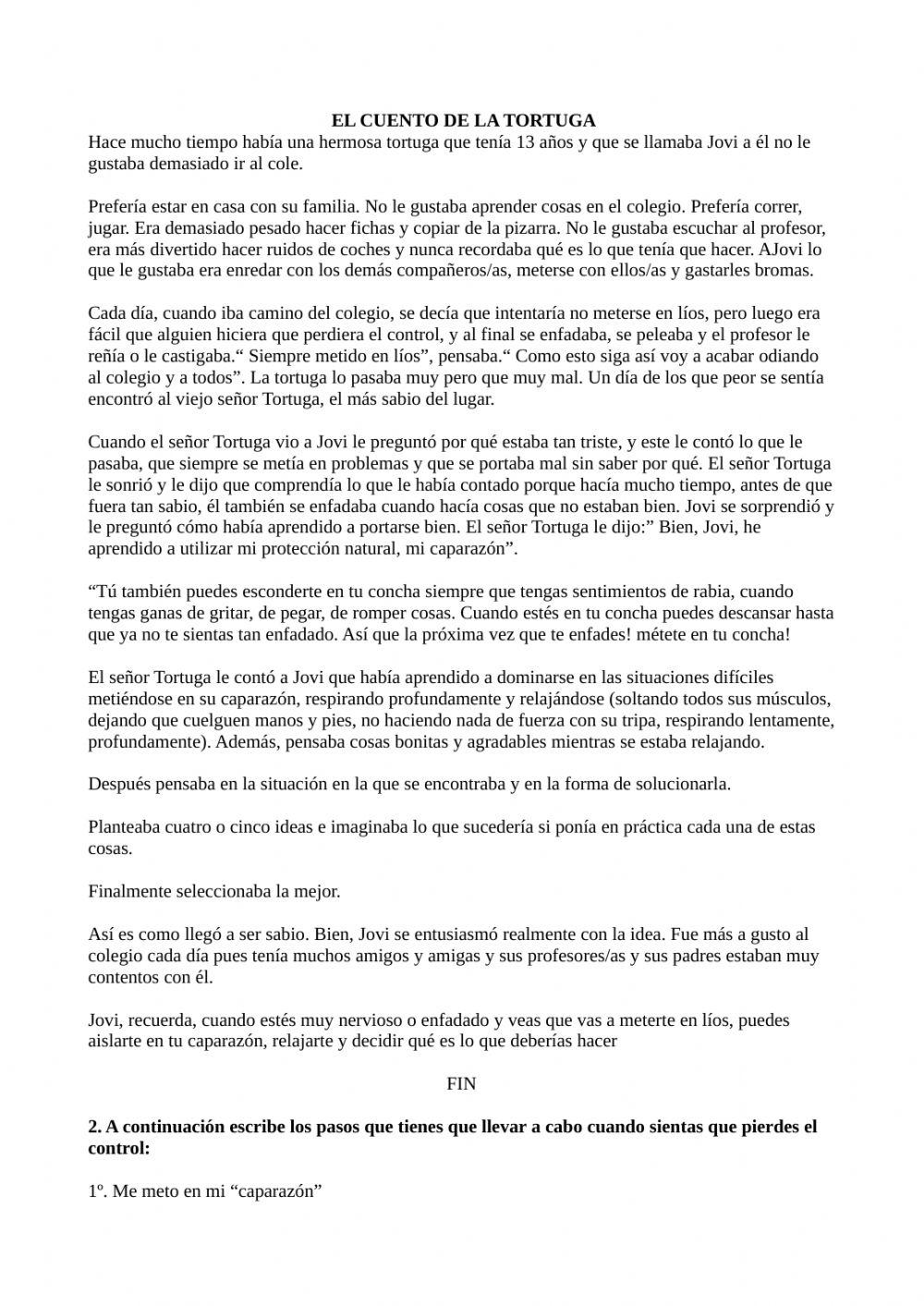 El cuento de la tortuga