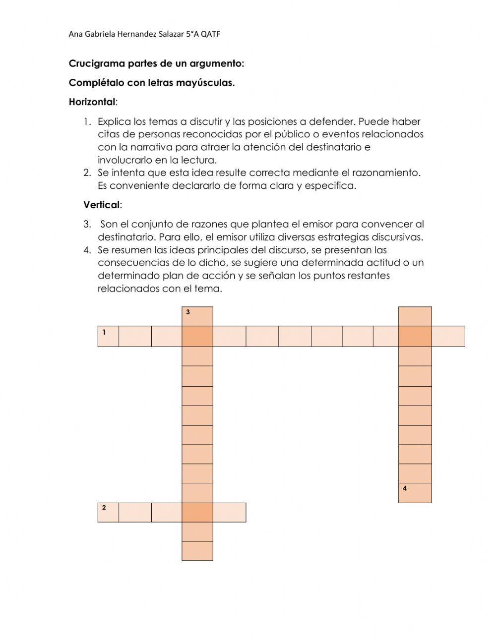 Partes de un argumento