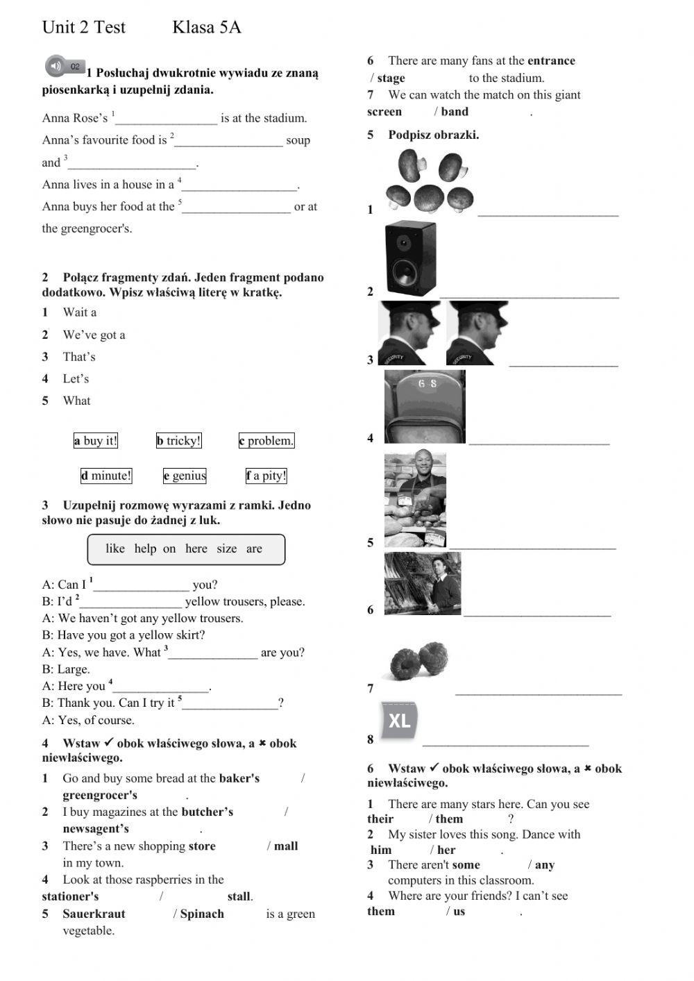 Evolution Plus Testy Klasa 5 6170367 | Evolution plus Class 5 test Unit 2 | Iwona