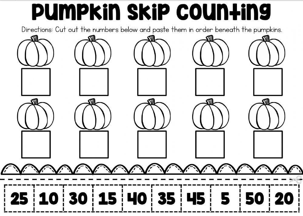 Counting by 5's Halloween Sheet