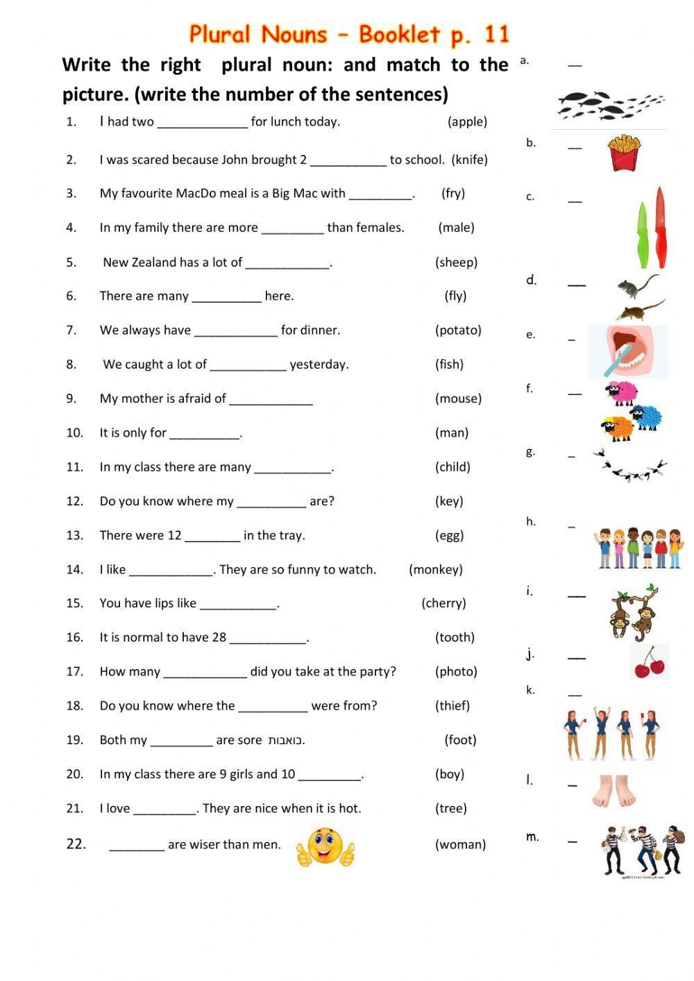 Plural nouns