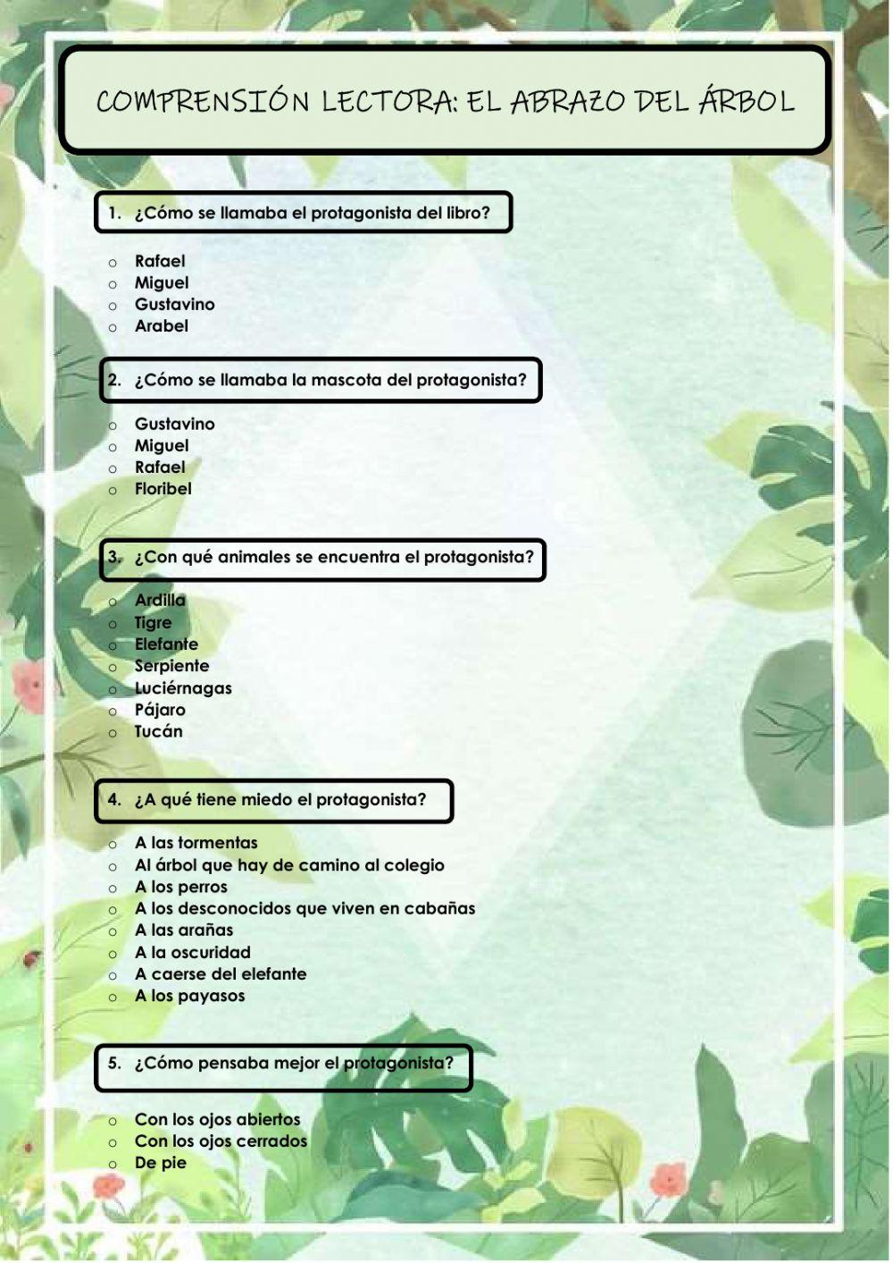 Lectura: El abrazo del árbol