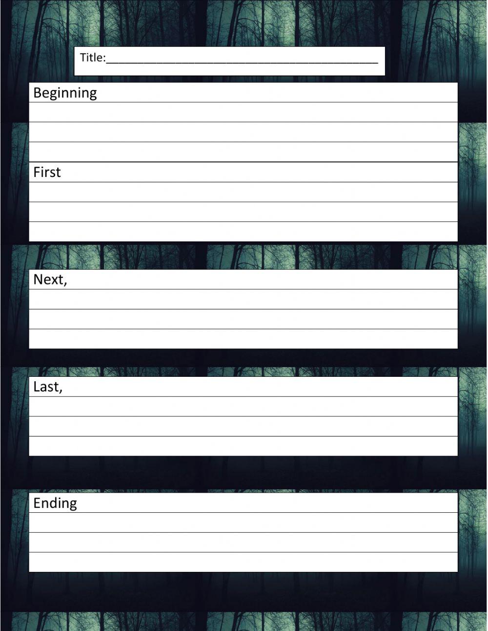 Scary Story organizer