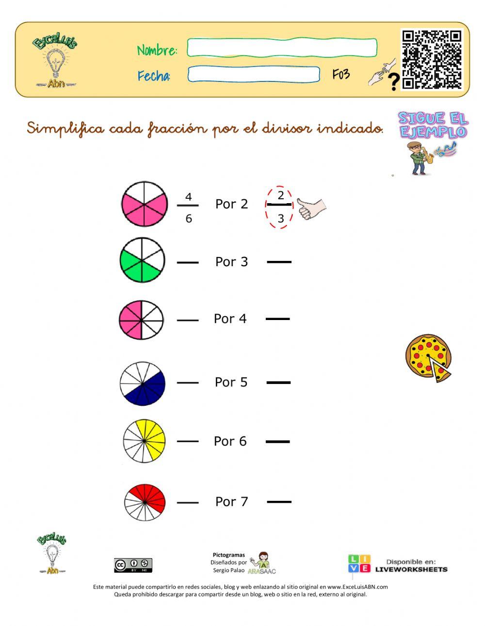 Simplificar una fracción 03