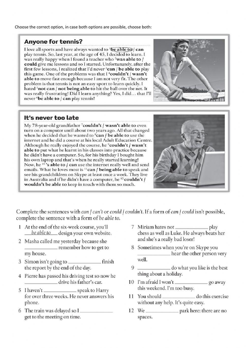 Can could be able to