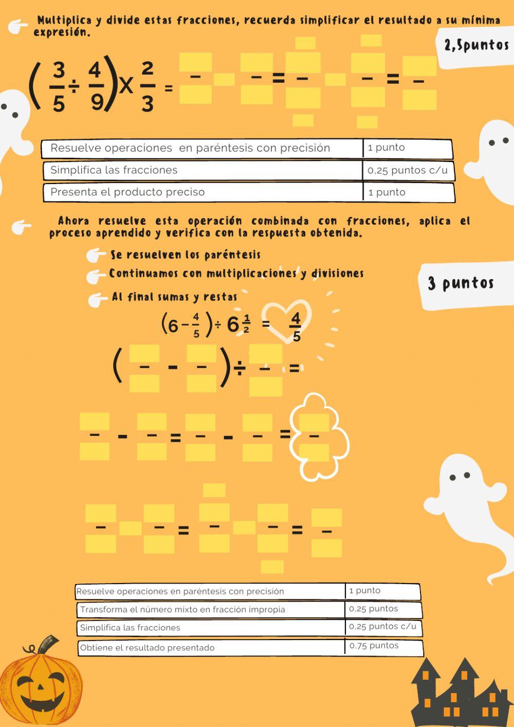 Proyecto de Operaciones Combinadas con Fracciones