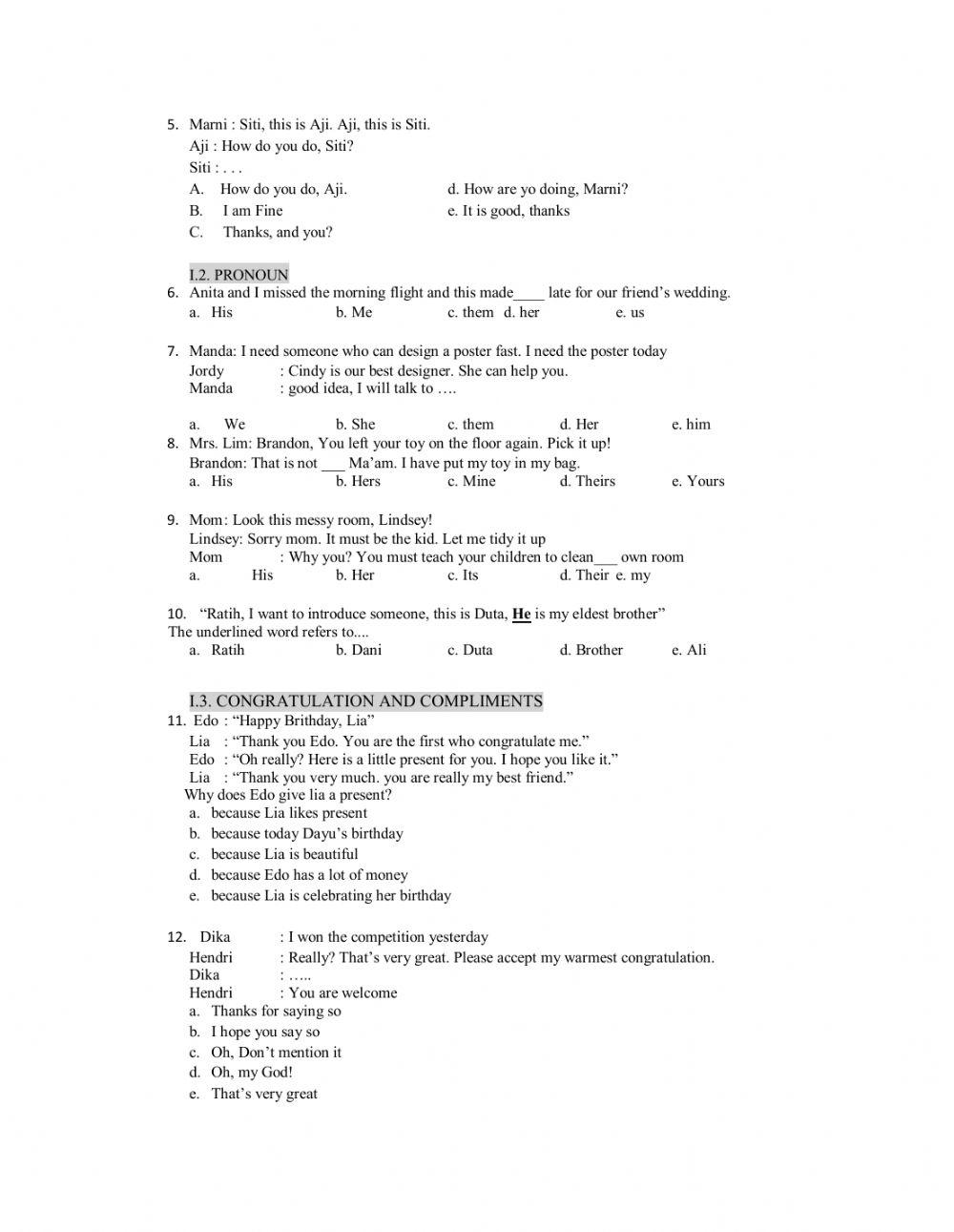 Mid semester bahasa inggris ganjil x mia-is 2020