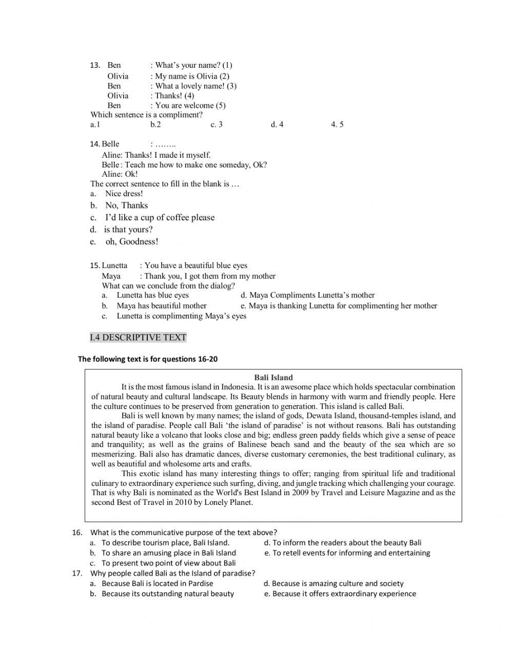 Mid semester bahasa inggris ganjil x mia-is 2020