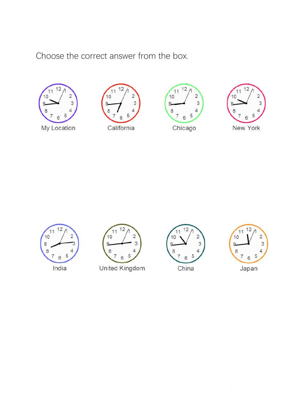 时间-现在几点What time is it?