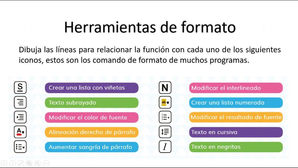 Herramientas de formato