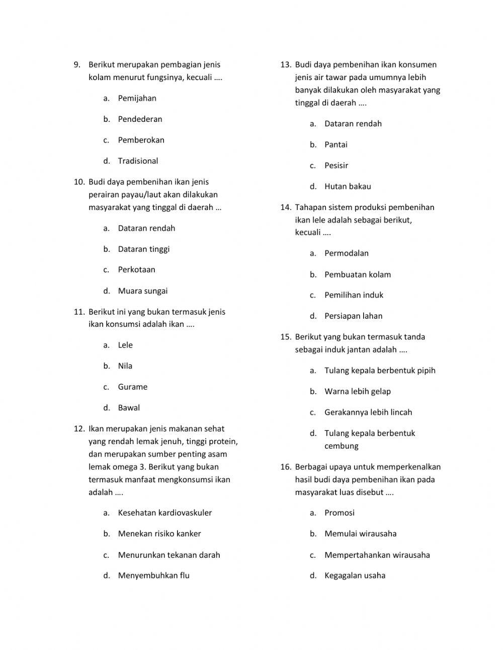 Soal bab 3 prakarya 26 oktober 2020