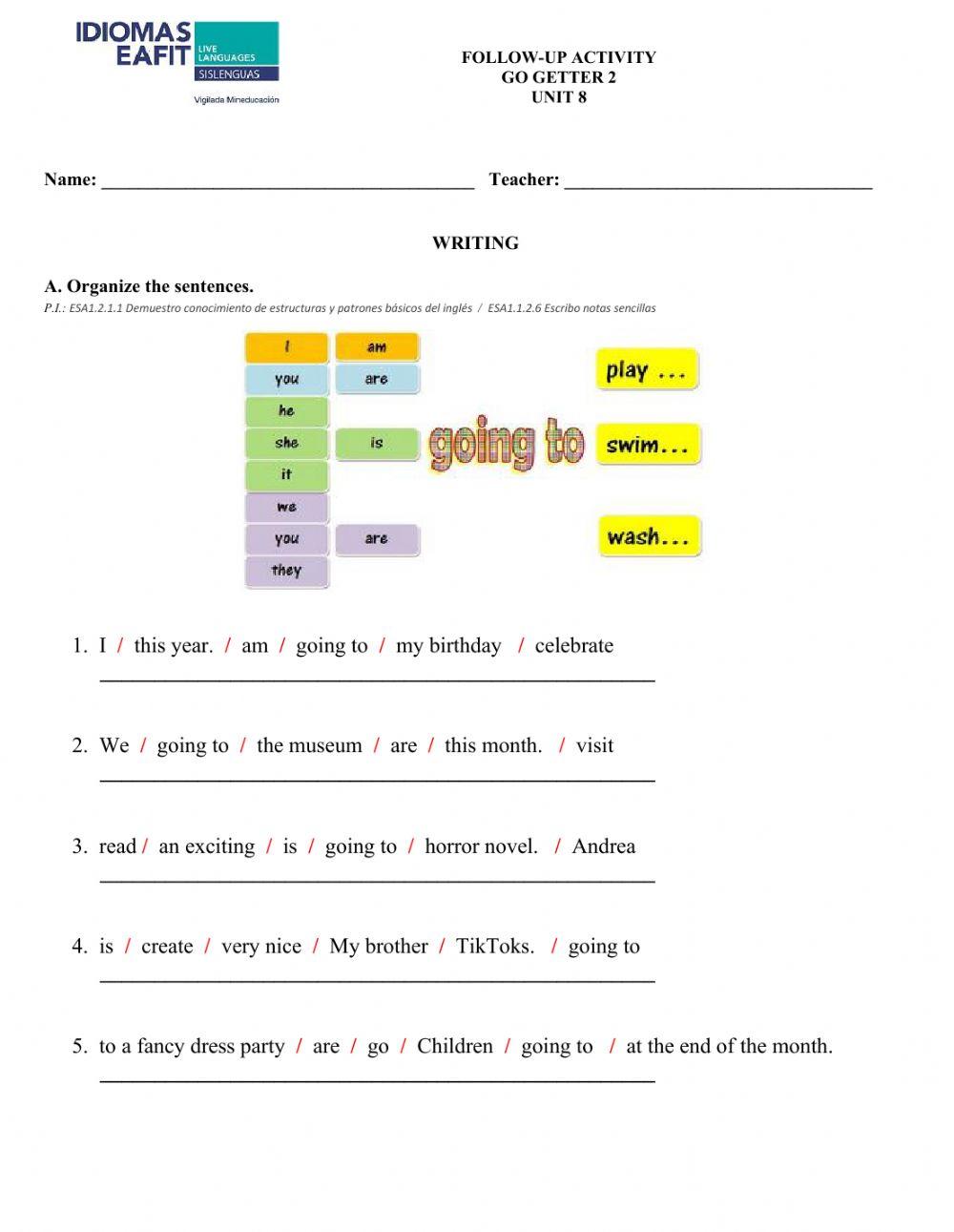 Go getter 2- u8-writing follow up
