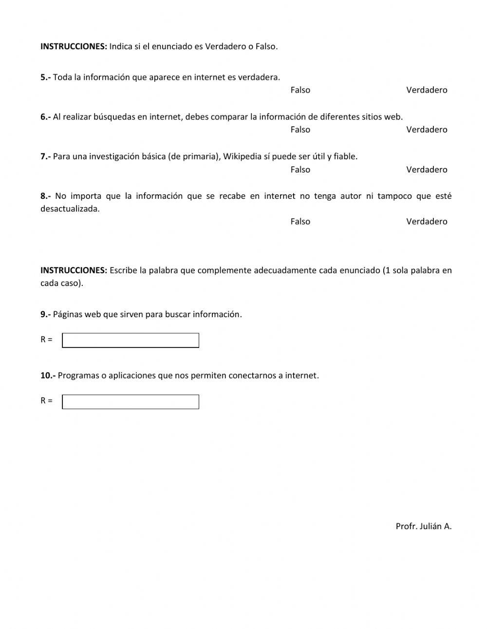Búsqueda de información en Internet