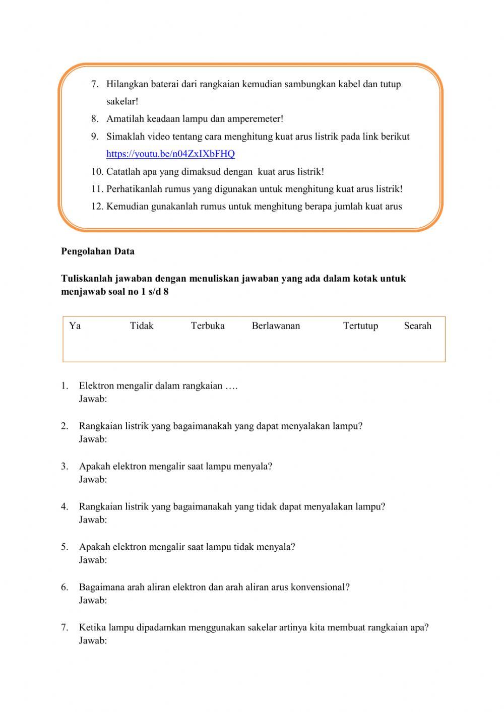 Tugas LKPD Arus Listrik