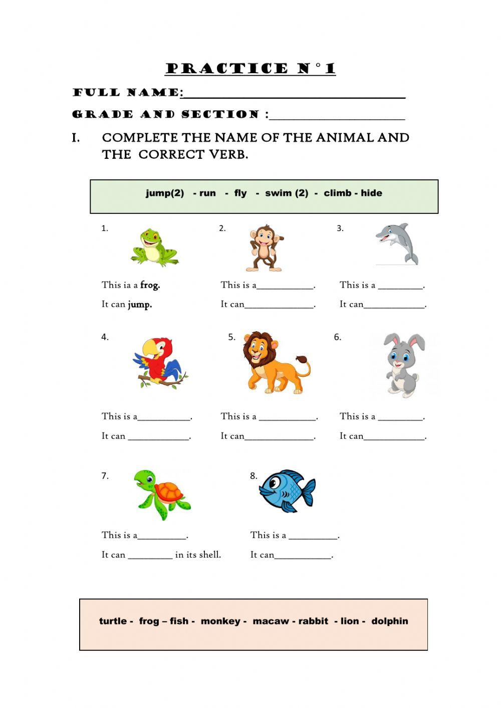 Animals and their abilities