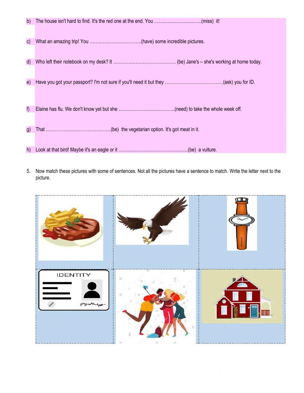 6to año Inglés trabajo de seguimiento 26 de octubre B