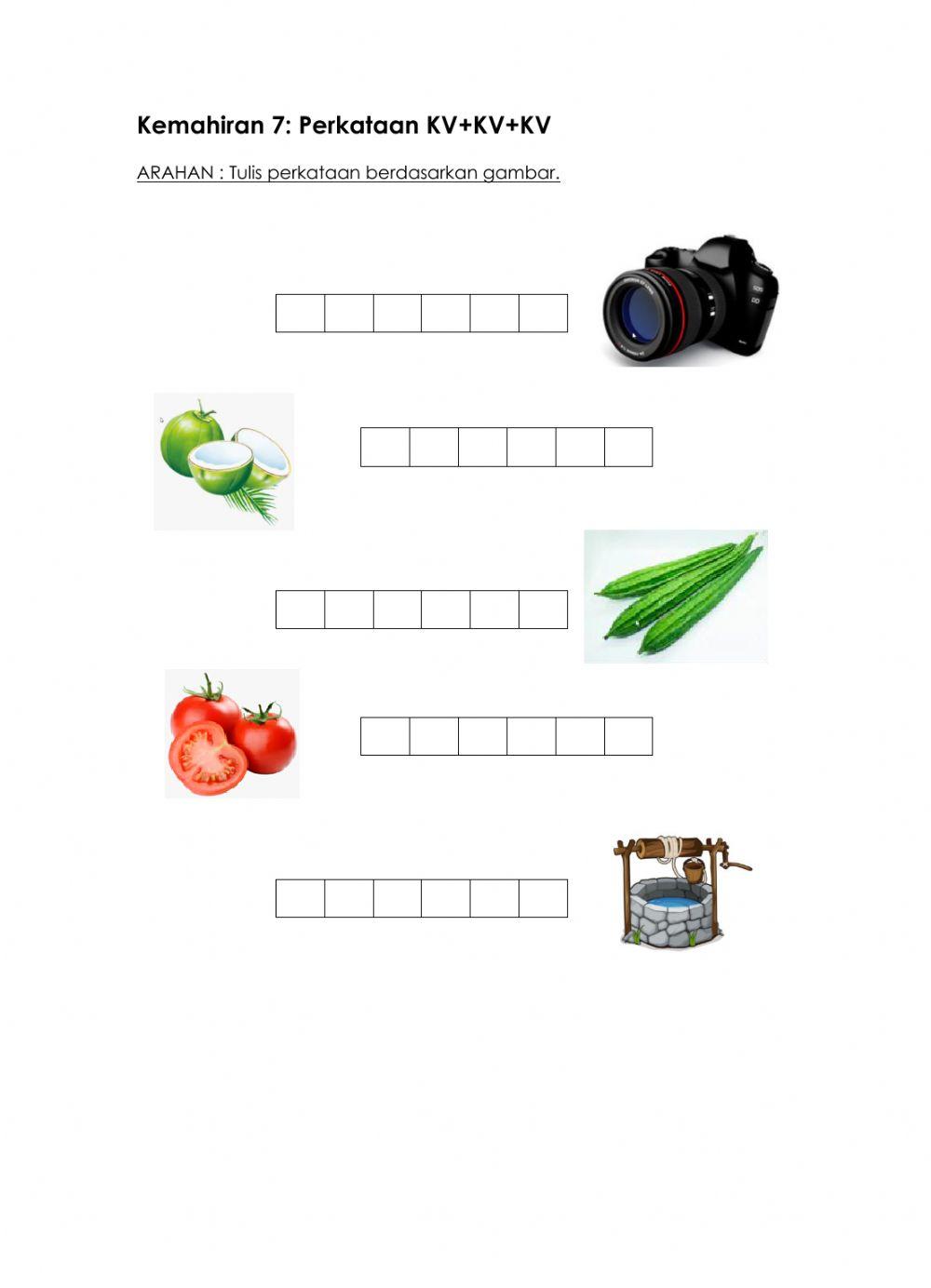 Kemahiran 7: Perkataan KV+KV+KV