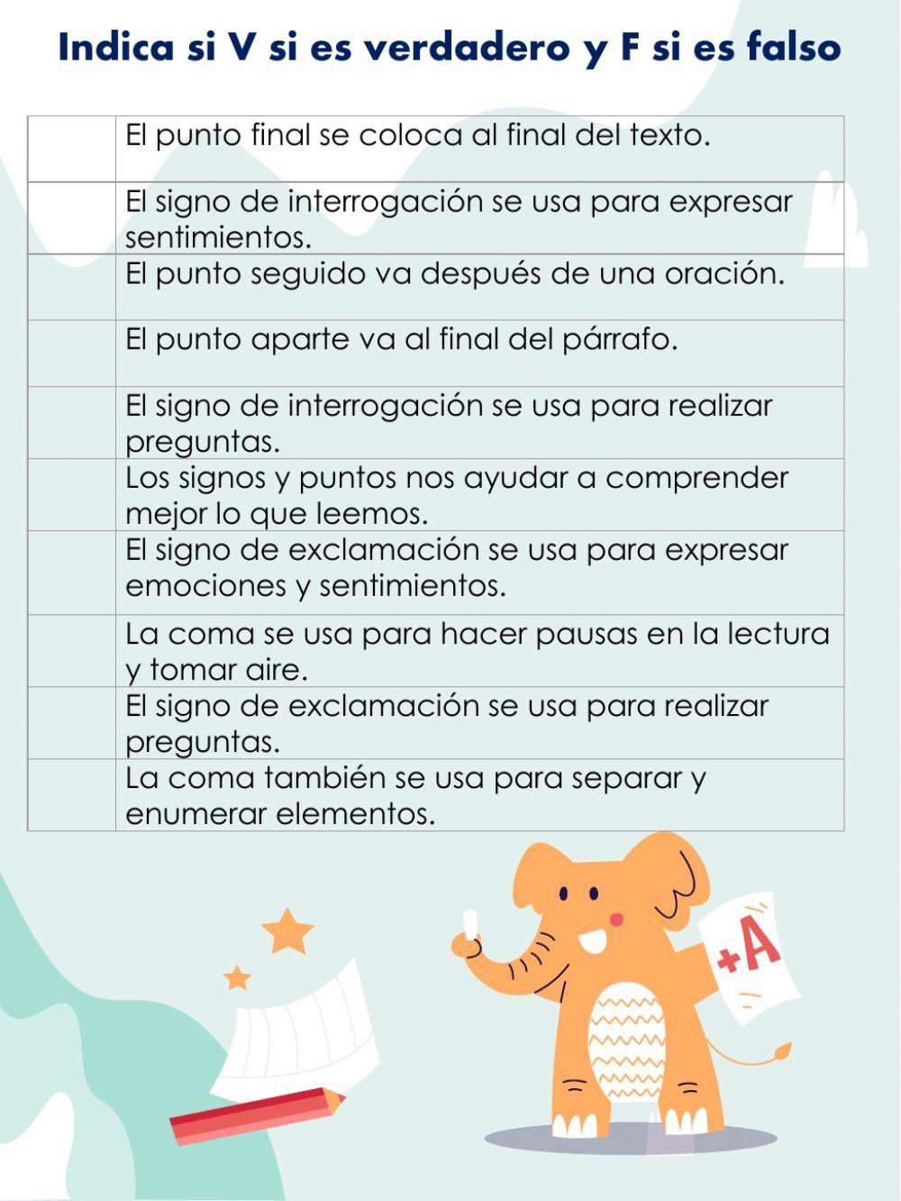 Ficha Interactiva Uso de Signos 2