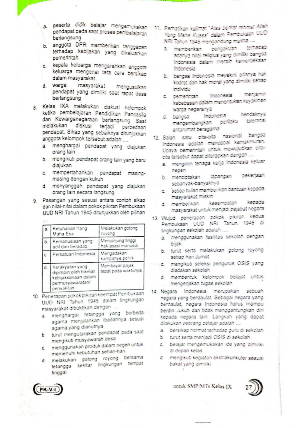 Lks kls 9 uji kompentisi 2