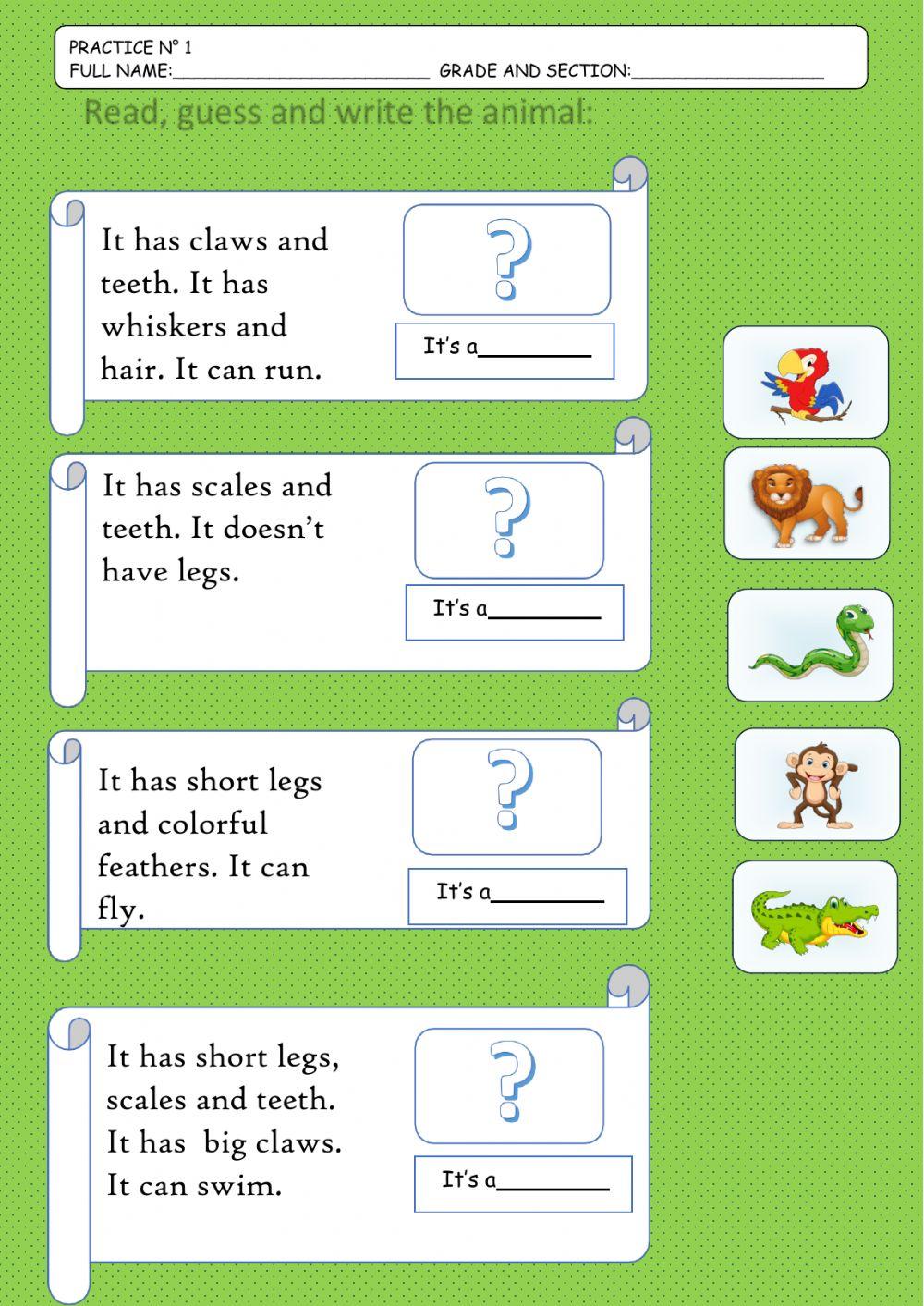 Animals and their abilities