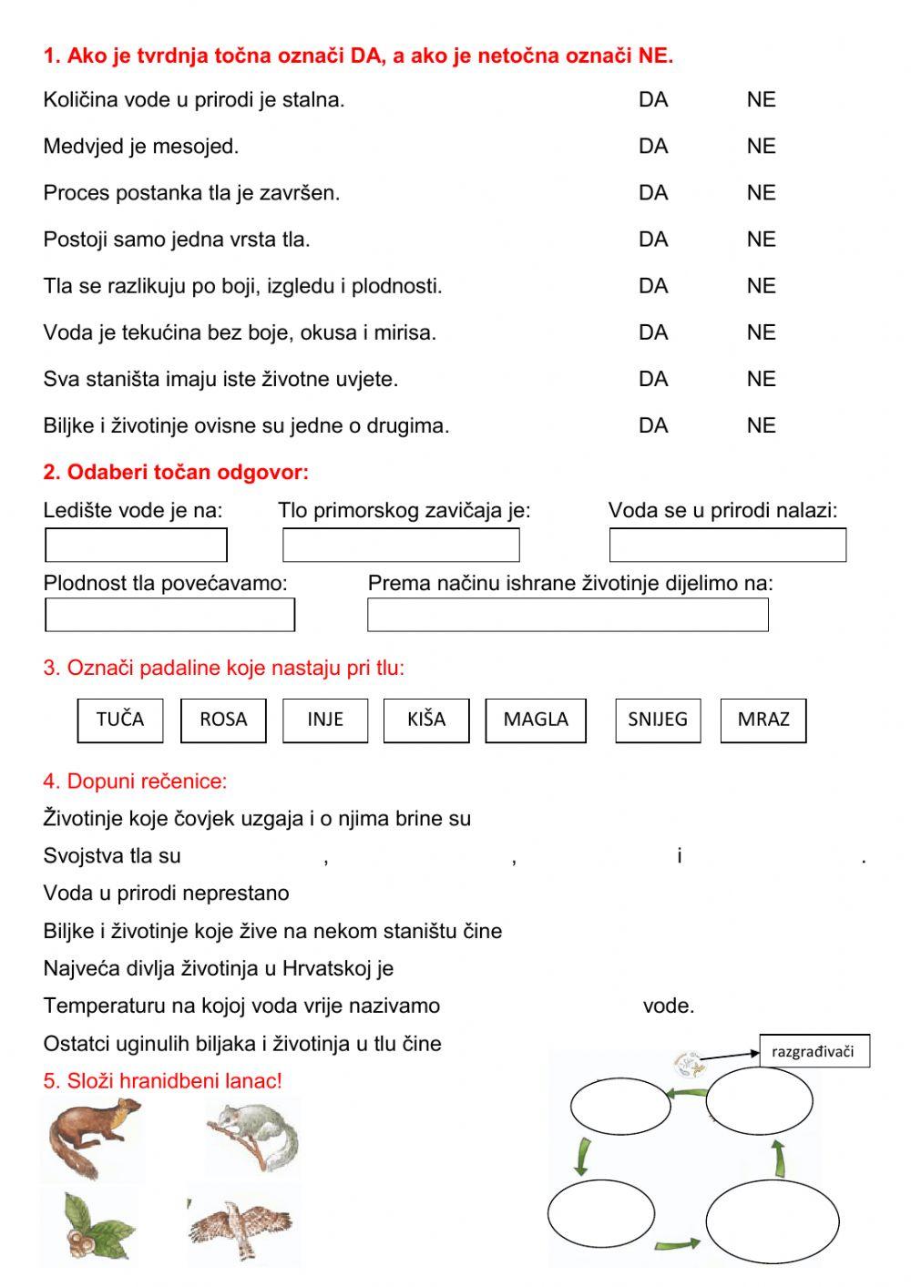 Životni uvjeti Životni uvjeti