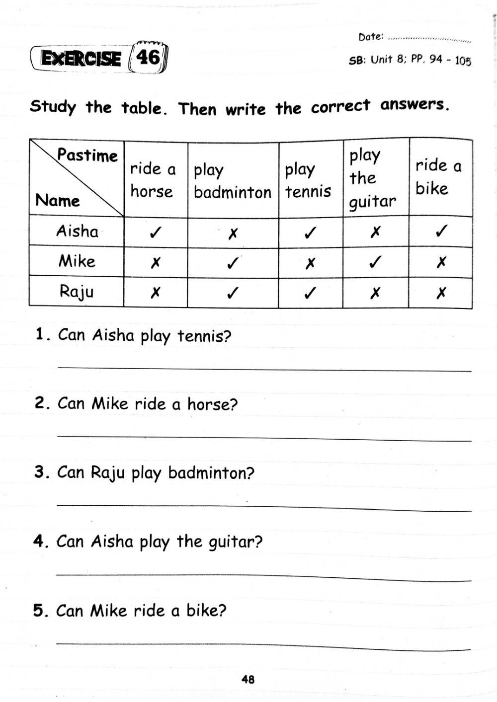 Year 2 Unit 8 Can-Can't